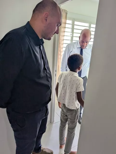 Visite de la CTM avec son président Serge Letchimy à la MECS de l'Espérance