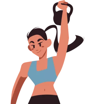 illustration d'un personnage qui fait du sport