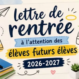 Lettre de rentrée 2026